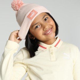 Puma 025541 FC Pom-Pom-Beanie, Knit Hat, For Kids, 24 Fall/Winter Colors: Island Pink (02)