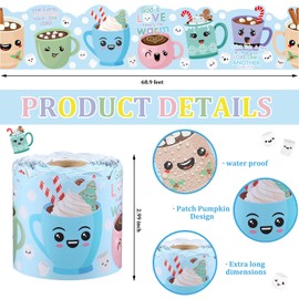 Saypacck 68.9 Feet Christmas God's Love Keeps Me Warm Board Border Winter Religious Classroom Border Trim Strips Bright and Colorful Winter Party Decor for School Office Chalkboard Decoration