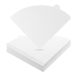Pack of 200 Coffee Filters Size 2, V-Shaped Coffee Filter Paper Filter, Unbleached Coffee Filter Paper, 02 Coffee Cone Filter Paper for Coffee Drip Cones Coffee Machines (White, 2-4 Cups)