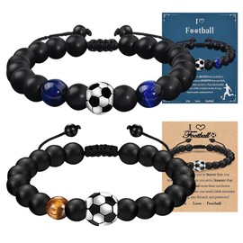 Football bracelet - symbol of endurance and strength - inspirational gift for birthday, football gifts for boys