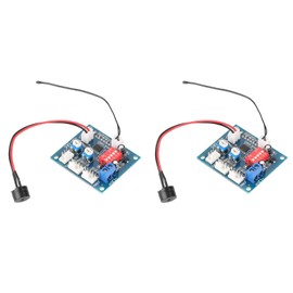 2pcs DC12V 4-Wire Thermostat, PWM Fan Speed Controller with Sensor, DIY Controller Module Board for PC with Buzzle Over Temperature Recovery Function, Temperature Controller