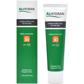 Alhydran SPF 30 | Advanced Skin Repair with added UV Protection | Cream for Damaged Skin, Burn, Scar, Eczema, Skin Reaction | 59ml