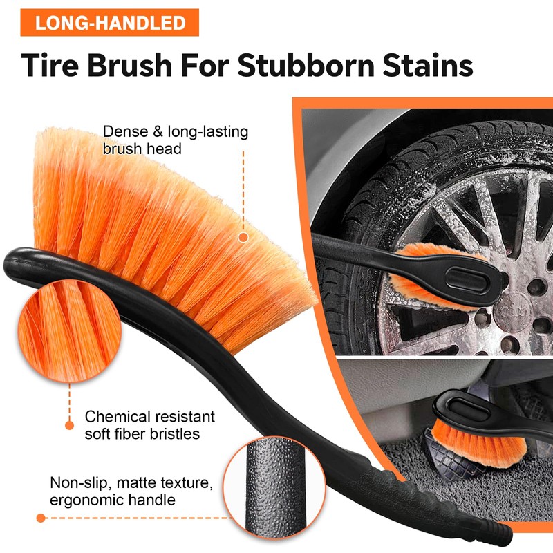 ARTIPOLY 20ft Reach Car Wash Brush with Long Handle-Car Cleaning
