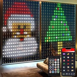 Luces de Cortina RGBIC Inteligentes, 400 LED Luces led para Cuarto 2m x 2m con APP Hello Fairy y Control Remoto, Luces led para Cuarto Sincronización con Música Programable Decoración en Navidad