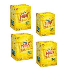 Nabisco Nilla Mini Wafers, Individual 1 oz Packages , 12 count Per Box (Pack Of 4)