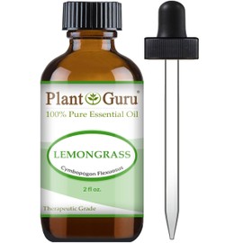 Lemongrass Essential Oil 2 oz 100% Pure Undiluted Therapeutic Grade for Aromatherapy Diffuser, Natural Healthy Skin, Body and Hair Growth