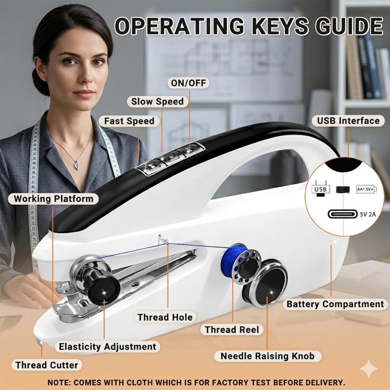 Handheld Sewing Machine, Portable Hand Held Sewing Machine Handheld for