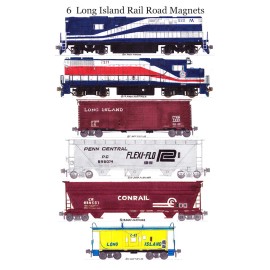 Long Island Rail Road Freight Train 6 magnets by Andy Fletcher