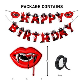 Seyal® Vampre Happy Birthday Banner
