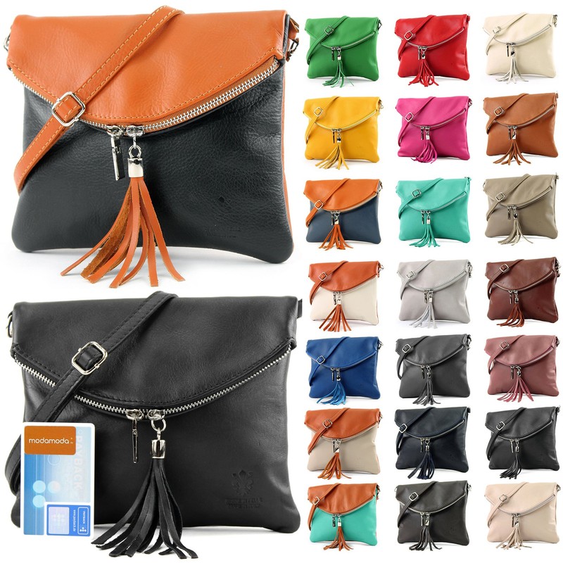 modamoda de T139 Italian Shoulder Bag, Small, Nappa Leather -