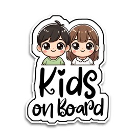 Baby on Board Car Sticker, 6.5 x 4.5 inches Kids on Board, Waterproof and UV-Resistant Baby on Board Sticker, Durable Baby Sign for Safety Awareness, Easy to Apply for Window or Bumper
