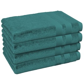 Vozbi Towels | Hand Towels 50 x 85 cm (4-Pack) | Highly Absorbent Ultra Soft 100% Cotton Hand Towels | Thick Hand Towels for Bathroom | Hotel & Spa Hand Towels | Bathroom Towels | (Kingfisher)