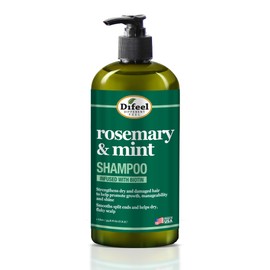 Difeel Rosemary Mint Strengthening Shampoo with Biotin 33.8 oz. - Made with Natural Rosemary Oil for Hair Growth, Sulfate Free Shampoo