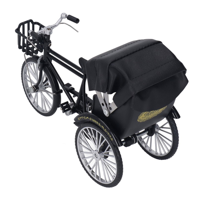 Rickshaw Model Retro Design Decorative Interesting Alloy 3 Wheel Rickshaw