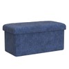 Ornavo Home 30 Inch Folding Storage Ottoman with Storage Bench,