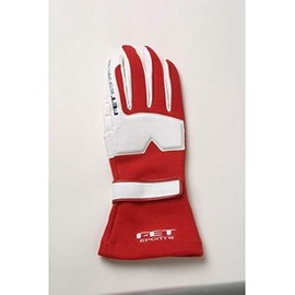 FET Sports 71172144FT3DGL44 3D Racing Glove Red x White XL Size