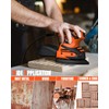 DWT Detail Sander, 1.5A 15000 OPM Electric Sander with 24pcs