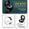 Smart Ring Multifunction Sleep Temperature Monitoring Pedometer 23mah Health Tracker