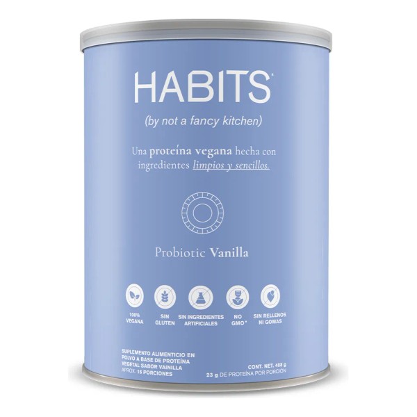 Proteína Vegana Habits Vanilla 488g Sabor Vainilla