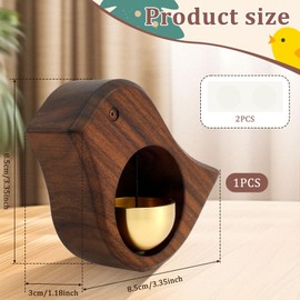 Shopkeepers Bell for Door Opening Bird Shaped Door Chime Magnetic Crisp Sound Wooden Doorbell Chime Decorative Hanging Doorbell for Doors Windows Entrance and Fridge