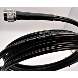 Cable Assemblies Now-LMR400 Coaxial Cable Assembly - 100ft Black - Times Microwave LMR-400 Ultra Low Loss 50 Ohm RF Coaxial Cable (N-Male to N-Male) - Made in The USA