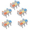 5PCS DIN Rail Terminal Blocks Kit, 3 in 12 Out