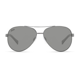 Hobie Broad Polarized Sunglasses for Men and Women - UV Protection, Stainless Steel Frame, Rx Ready, Sunglasses Womens & Mens, 59 mm - Shiny Gunmetal Frame, Grey Lens