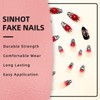SINHOT Stiletto Press on Nails - Long Fake Nails, Glossy