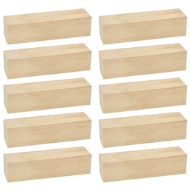FOCCTS 10Pcs Basswood Whittlers Carving Blocks, Wood Carving Kit, Unfinished Wood Blocks for Wood Carving, Hobby Kit for Adults