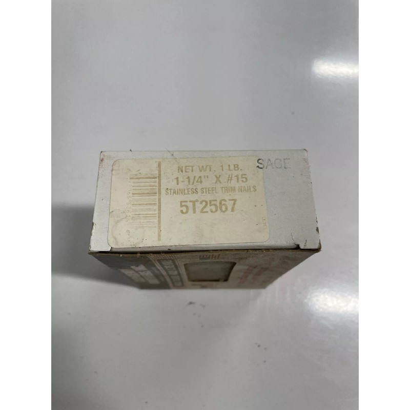 Clendenin Brothers Stainless Steel Trim Nails, 1 1/4”X #15, Sage