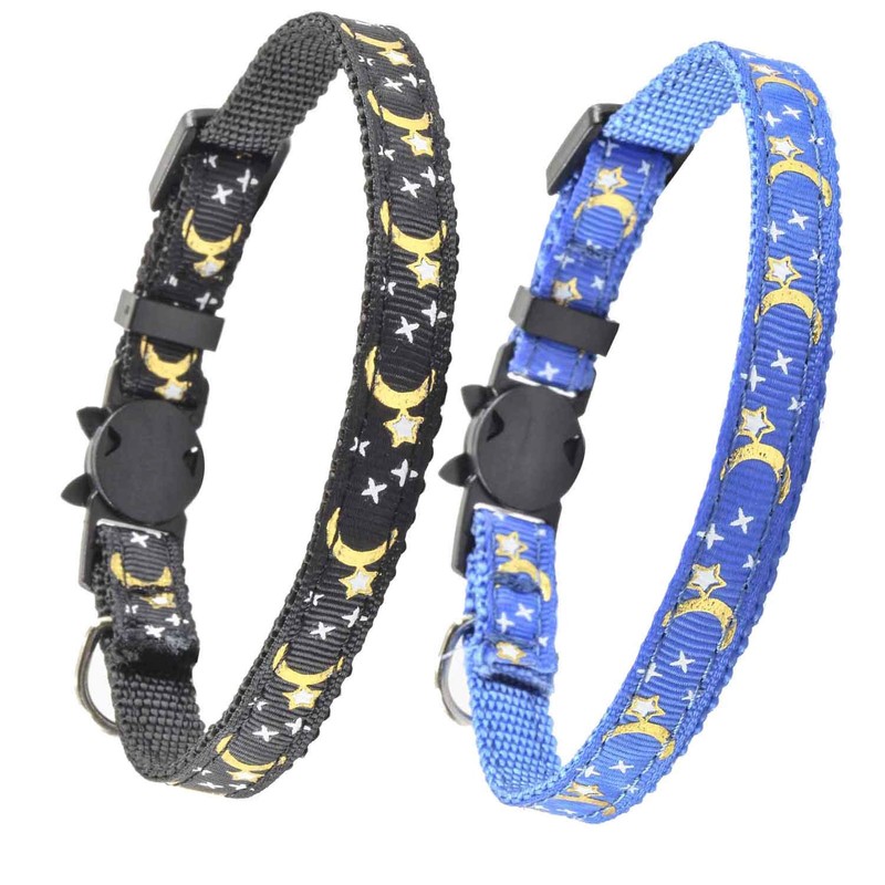 XPangle 2 PCS Breakaway Cat Collar with Bell, Cute Adjustable