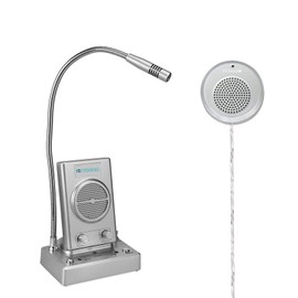 Retekess TW102 Window Microphone Speakers, Window Intercom System, 8M Cable with Loud Outer Speaker, Intercom System for Business, Bank, School, Hospital