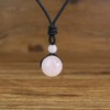 COAI Real Rose Quartz Crystal Necklace for Women and Men,