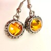Unbranded Orange Topaz Earrings Celtic Boho Bohemian Dangle Cubic Zirconia