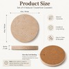 4" Natural Travertine Stone Coasters Set of 4,Round Stone Cup