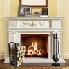 Fire Beauty Fireplace Log Rack with 4 Tools Fireside Firewood