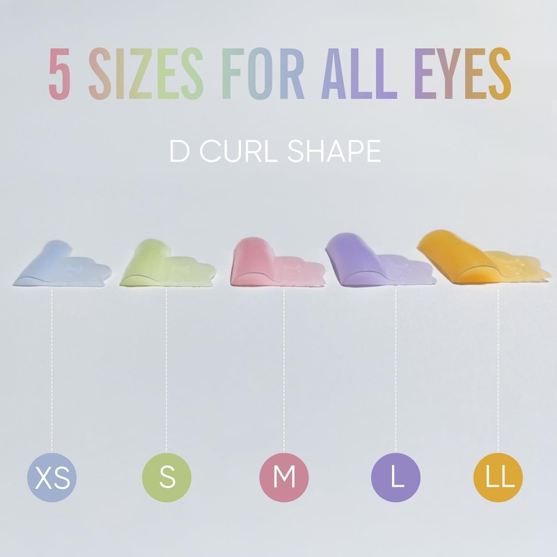 Libeautyまつげパーマ ロット クラウンシェイプ再利用可能なシリコン アイラッシュリフトパッド 10枚入り/5サイズ 極度の柔らかまつげリフティングシールド 睫パーマ ロットまつげパーマツール
