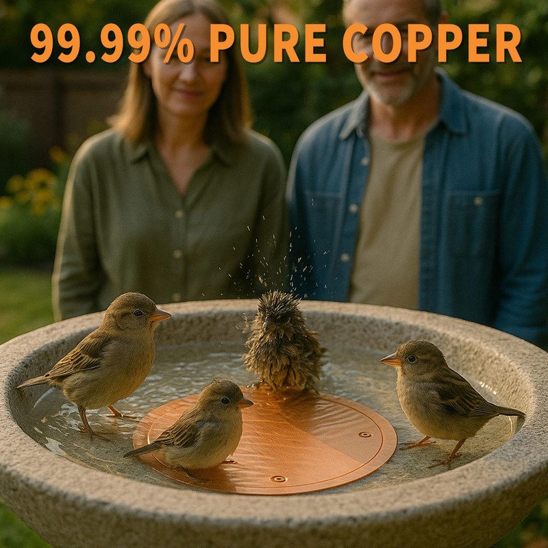 6 Pcs Bird Bath Copper Disk, 0.6mm Premium 99.99% Copper