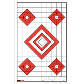 Sight in Rifle Target ~ EZ2C Targets Style 28 (25 Count) Five Targets per Sheet