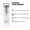 fitvia Thermal Flask "Silver Marble" 380 ml Double Glazing, Integrated