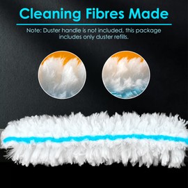 (20 Count) Duster Refills Compatible with Bona Extendable Dusting Kit and The Bona Compact Dusting Kit, Disposable Dust Removal Brush Heads for Electronics, Furniture, Car Interior