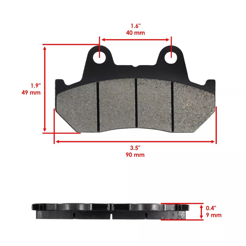 Caltric Front Rear Brake Pads for Honda GL1500 GL1500SE Interstate