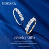 5 Stone Moissanite Rings for Women, Sterling Silver Yellow Gold