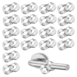 VENGABY Door Handle Stopper, 18Pcs Universal Fit, Transparent Color, Wall Mount, PVC Material, Rubber, Quiet, Protector for Bathroom, Bedroom, Office, Living Room, Kitchen, Toilet