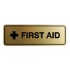 Signs ByLITA Standard First Aid Sign (Brushed Gold) - Small