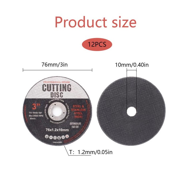 18 Pcs Cutting Discs, 76mm Cutting Disc, Angle Grinder Discs