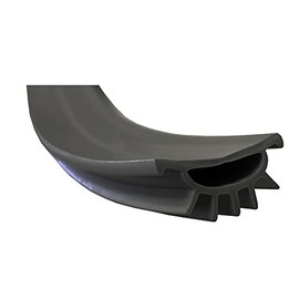 Gordon Glass Black Replacement Vinyl Weatherseal for Pemko Wrap Around Door Bottom Shoe - 48"