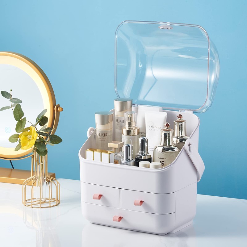 Large Makeup Organizer w Drawers Beauty Organizer Makeup Box Holder