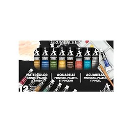 Grumbacher Academy Watercolor Paint, 7.5ml/0.25 oz. Tube, 10-Color Set