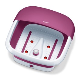 Beurer Foot Spa with Vibration and Bubble Massage | Collapsible Foot Bath with Removable Pumice Stone, Water Tempering Function | Pedicure Foot Spa, FB30